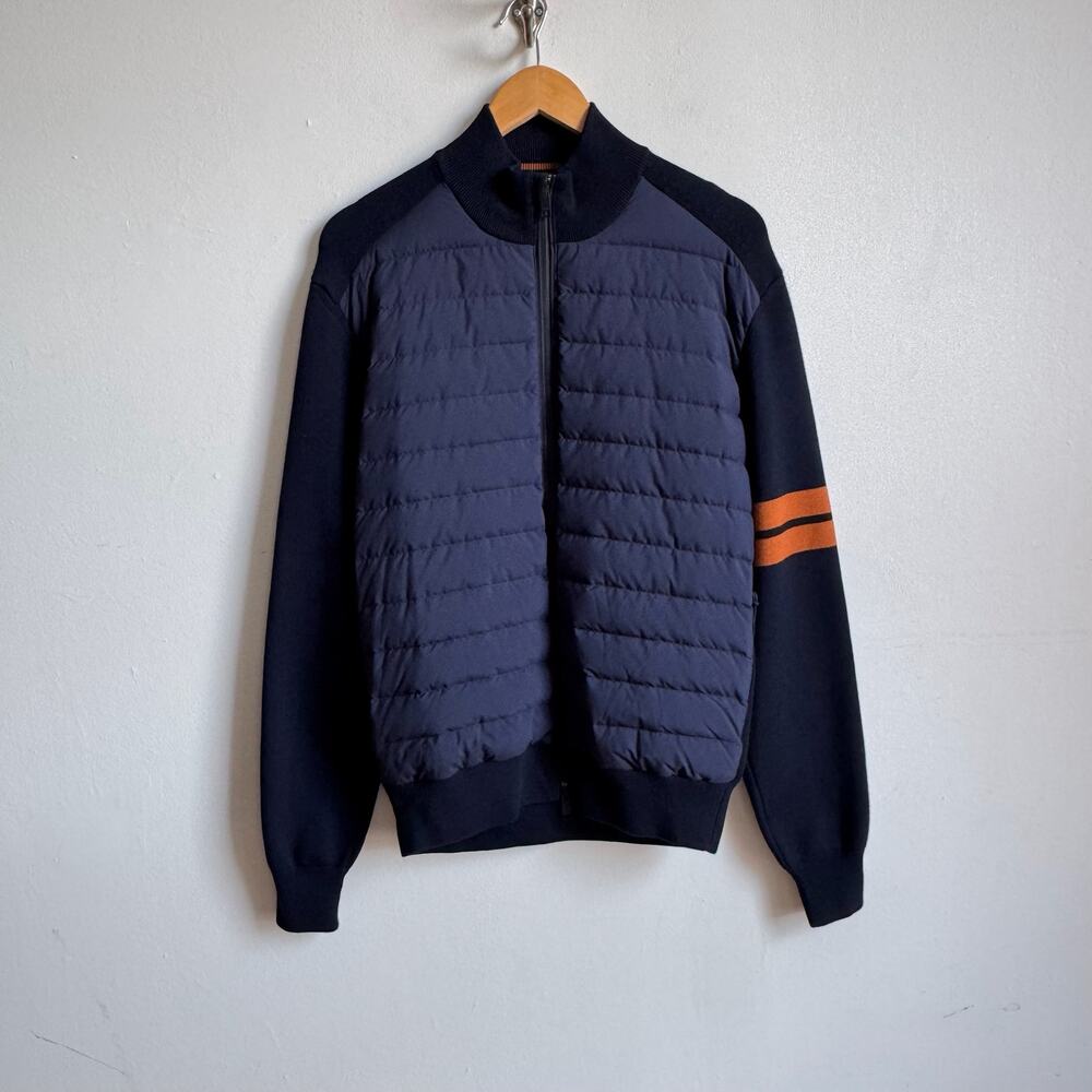 NWT ZEGNA Hybrid Quilted Down & Wool-Blend Jacket